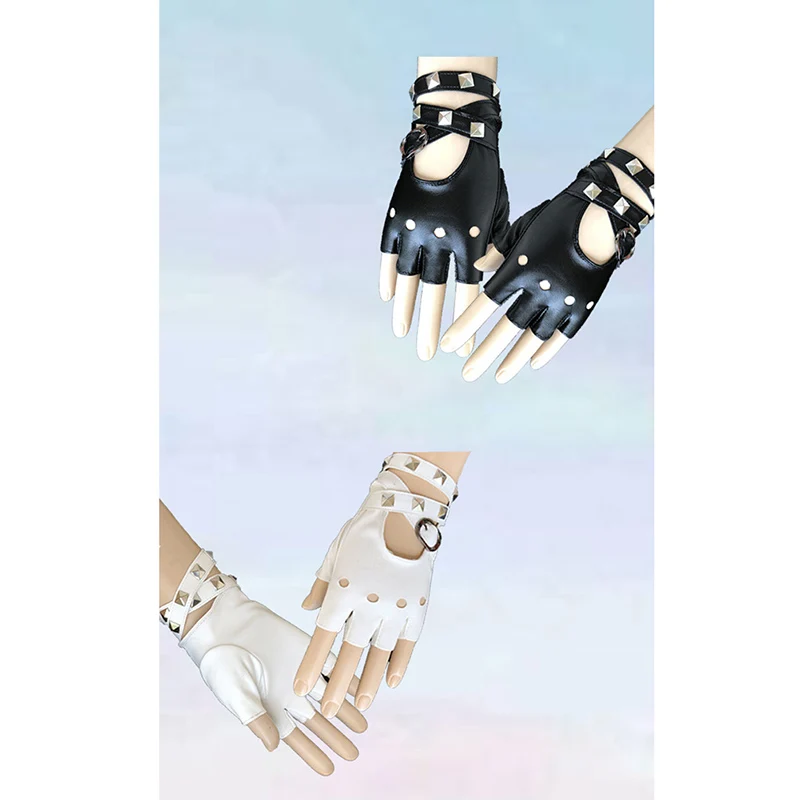 1 Pair Half Finger PU Leather Gloves Rock Punk Style Rivet Fingerless Motorcycle Gloves Tactical Fingerless Gloves
1 Pair Half Finger PU Leather Gloves Rock Punk Style Rivet Fingerless Motorcycle Gloves Tactical Fingerless Gloves