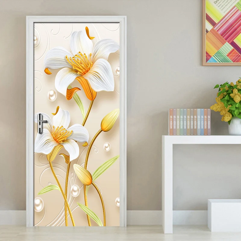 PVC Waterproof 3D Flower Door Sticker Self-adhesive Wall Decals Wallpaper For Living Room Room Bedroom Door Stickers Home Decor
PVC Waterproof 3D Flower Door Sticker Self-adhesive Wall Decals Wallpaper For Living Room Room Bedroom Door Stickers Home Decor