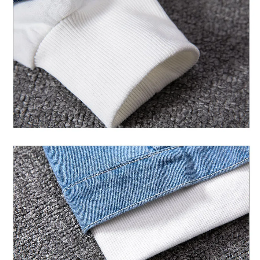 Fake twin set denim jacket students hooded loose fit casual coat men single breasted patchwork outerwear plus size 2019 autumn
Fake twin set denim jacket students hooded loose fit casual coat men single breasted patchwork outerwear plus size 2019 autumn