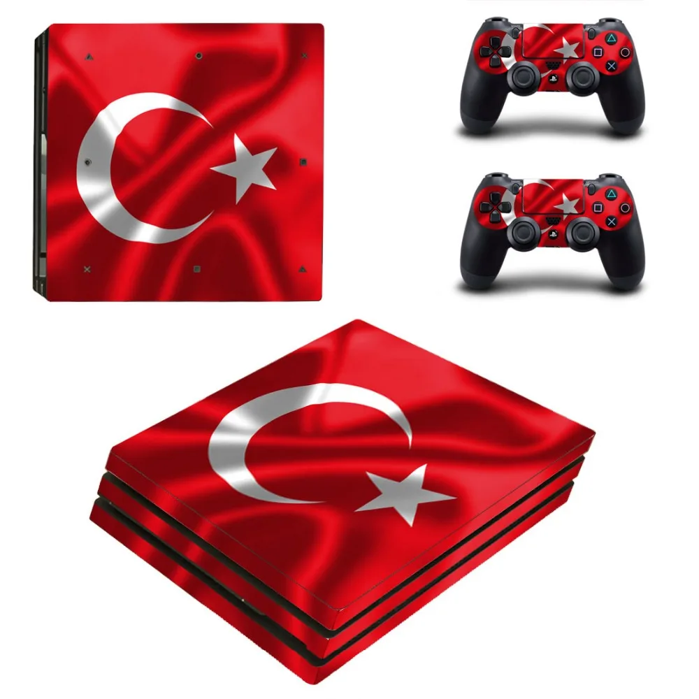 Turkey Flag Vinyl PS4 PRO Skin Sticker Full Body Cover Stickers for Sony Playstation 4 Console and 2 Controllers | Электроника