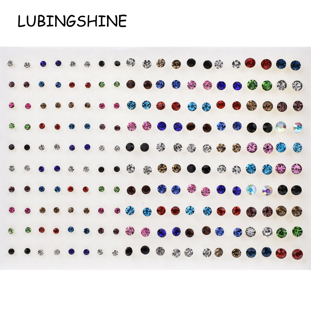 100 Pair/lot Women Round Crystal Small Stud Earrings Set Girl Child Baby Plastic Glue Stick Earring Jewelry Friend Birthday Gift
100 Pair/lot Women Round Crystal Small Stud Earrings Set Girl Child Baby Plastic Glue Stick Earring Jewelry Friend Birthday Gift