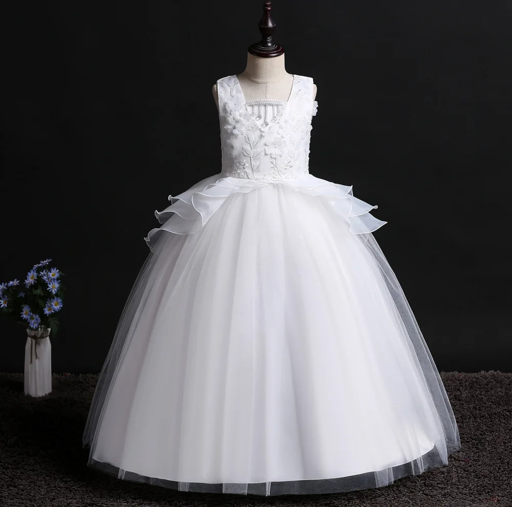 Girls Dress Embroidered Lotus Leaf Princess Dress Children Piano Costume Baby Girls Elegant Dress Vestidos
Girls Dress Embroidered Lotus Leaf Princess Dress Children Piano Costume Baby Girls Elegant Dress Vestidos