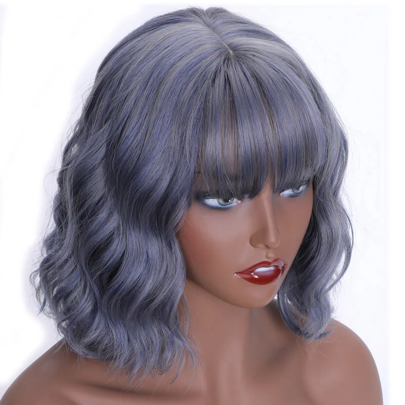 MERISI HAIR Synthetic Hair Blue 2 Colors Short Water Wave Wigs For White/Black Women Heat Resistant Fiber Daily Full False Hair
MERISI HAIR Synthetic Hair Blue 2 Colors Short Water Wave Wigs For White/Black Women Heat Resistant Fiber Daily Full False Hair