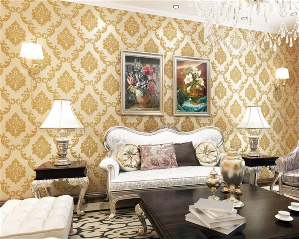 beibehang 3D Luxurious European carved embossed nonwoven wallpaper living room bedroom background wall restaurant 3d wallpaper
beibehang 3D Luxurious European carved embossed nonwoven wallpaper living room bedroom background wall restaurant 3d wallpaper