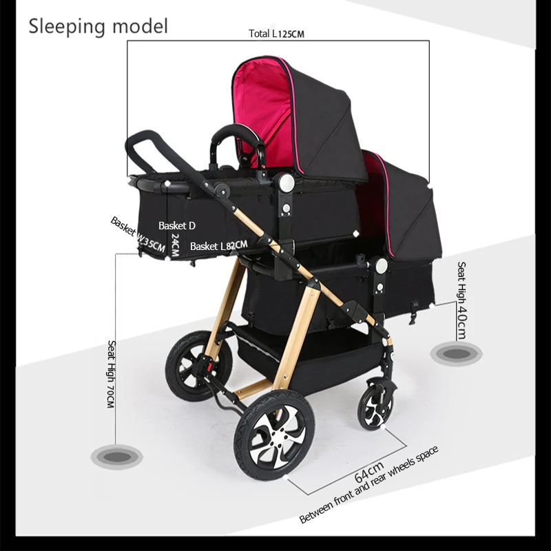 Free Shipping Twins Baby Stroller Luxury Fashionable Pram Aluminum Frame High-Landscape Baby Carriage
Free Shipping Twins Baby Stroller Luxury Fashionable Pram Aluminum Frame High-Landscape Baby Carriage