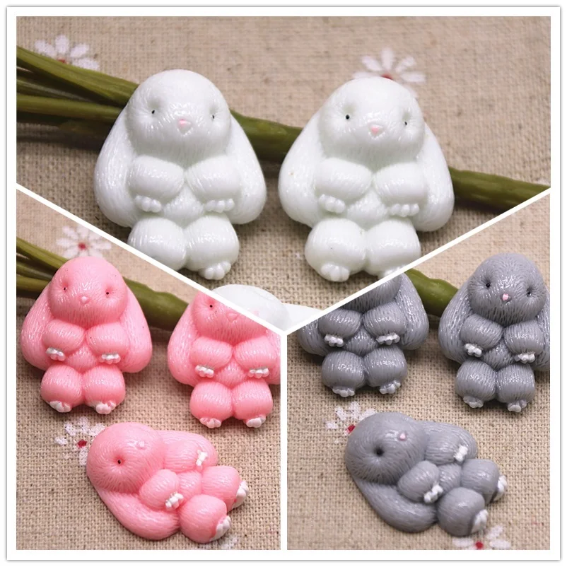 10pcs Resin kawaii rabbit hare flat back Cabochon Art Decoration Charm Craft DIY accessories 26x32mm
10pcs Resin kawaii rabbit hare flat back Cabochon Art Decoration Charm Craft DIY accessories 26x32mm
