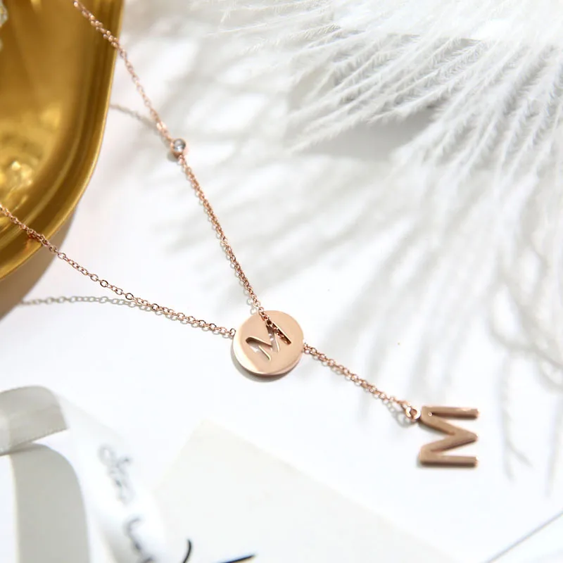 YUN RUO 2018 New Arrival Rose Gold Color Fashion Adjusted Letters Pendant Necklace Titanium Steel Woman Jewelry Gift Not Fade
YUN RUO 2018 New Arrival Rose Gold Color Fashion Adjusted Letters Pendant Necklace Titanium Steel Woman Jewelry Gift Not Fade