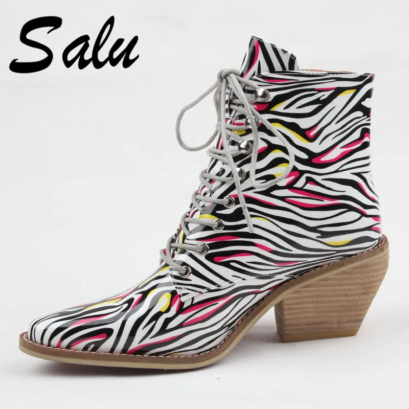 Salu Winter Autumn Ankle Boots Shoes Woman PU Leather Pointed Toe Thick High Heel Booties Ladies Size 4142 43
Salu Winter Autumn Ankle Boots Shoes Woman PU Leather Pointed Toe Thick High Heel Booties Ladies Size 4142 43