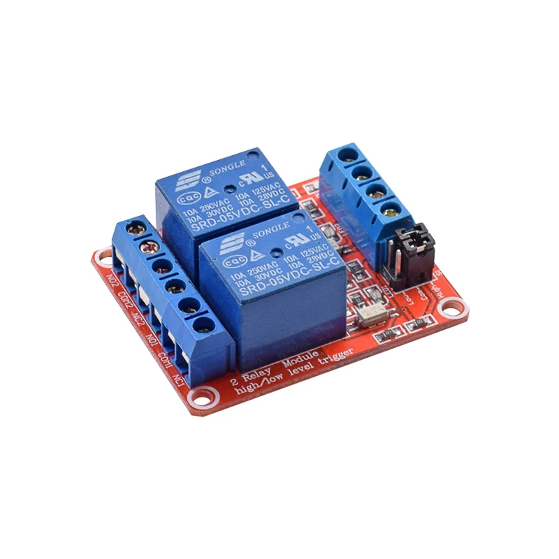 5PCS/LOT 2 Channel 5V Relay Module Board Shield with Optocoupler Support High and Low Level Trigger
5PCS/LOT 2 Channel 5V Relay Module Board Shield with Optocoupler Support High and Low Level Trigger
