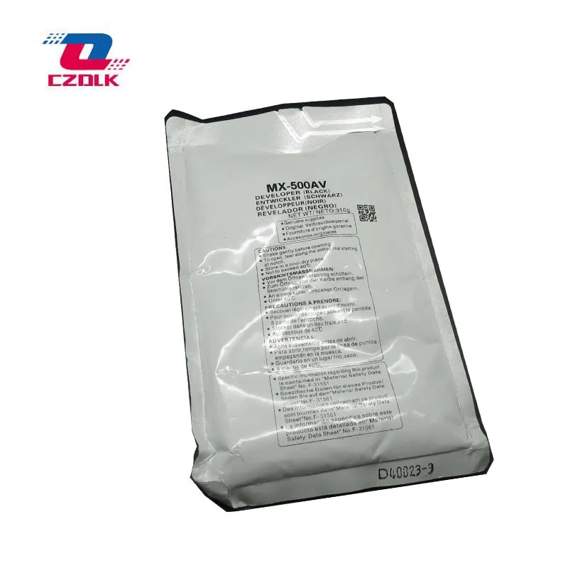 2Pcs X New compatible MX-500CV/AV Developer for Sharp MX M 363 453 503 4528 N U 310g/bag copier spare parts
2Pcs X New compatible MX-500CV/AV Developer for Sharp MX M 363 453 503 4528 N U 310g/bag copier spare parts