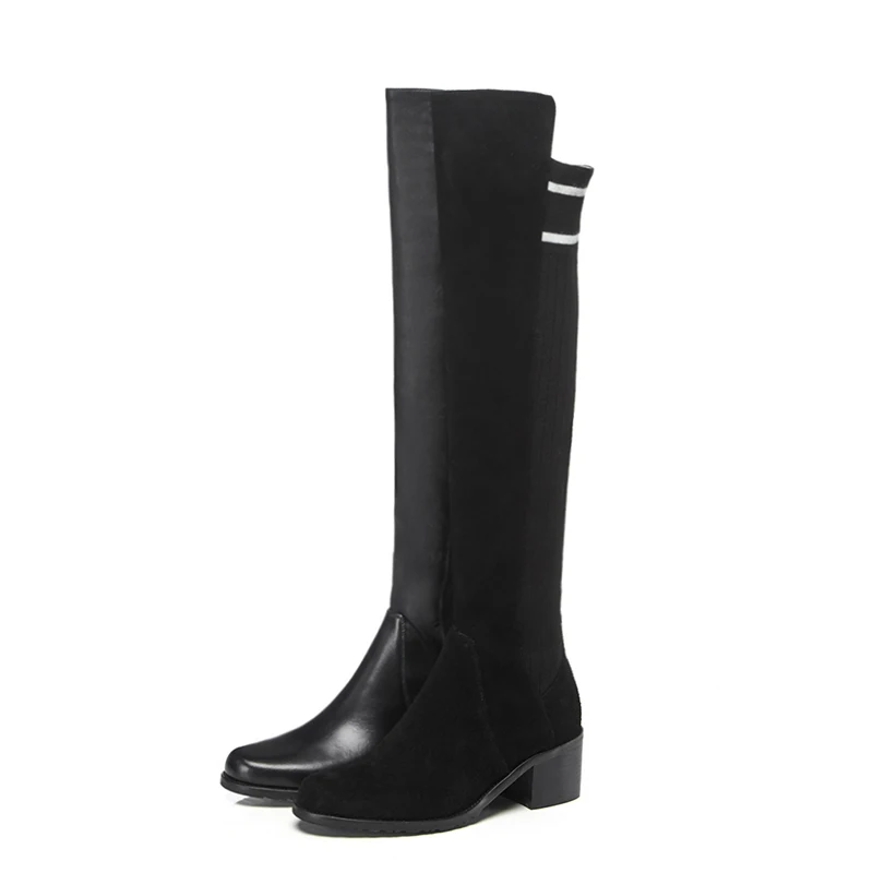 Knitted Design Cow Suede Leather Women' s Long Boots Fashion Round Toe Block Heel Shoes Female Comfortable Lady Warm Boots
Knitted Design Cow Suede Leather Women' s Long Boots Fashion Round Toe Block Heel Shoes Female Comfortable Lady Warm Boots