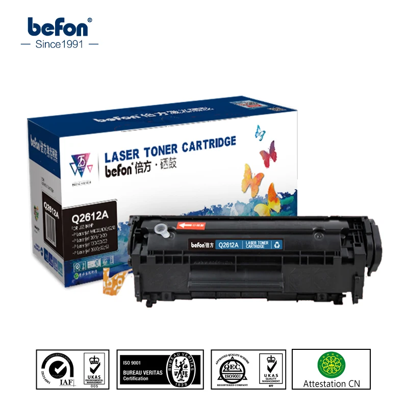 Совместимый тонер-картридж befon Q2612A 12A 2612a 2612 для HP LaserJet 1010 1012 1015 1018 1020 3010 3015 3020 3030
Совместимый тонер-картридж befon Q2612A 12A 2612a 2612 для HP LaserJet 1010 1012 1015 1018 1020 3010 3015 3020 3030
