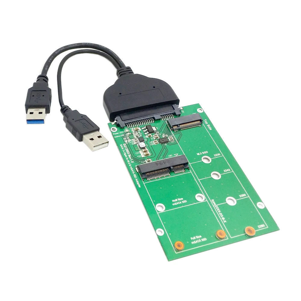 SATA 22pin 2 5 "жесткий диск к USB 3 0 в 1 комбинированный мини PCI- E lane M.2 NGFF & mSATA SSD