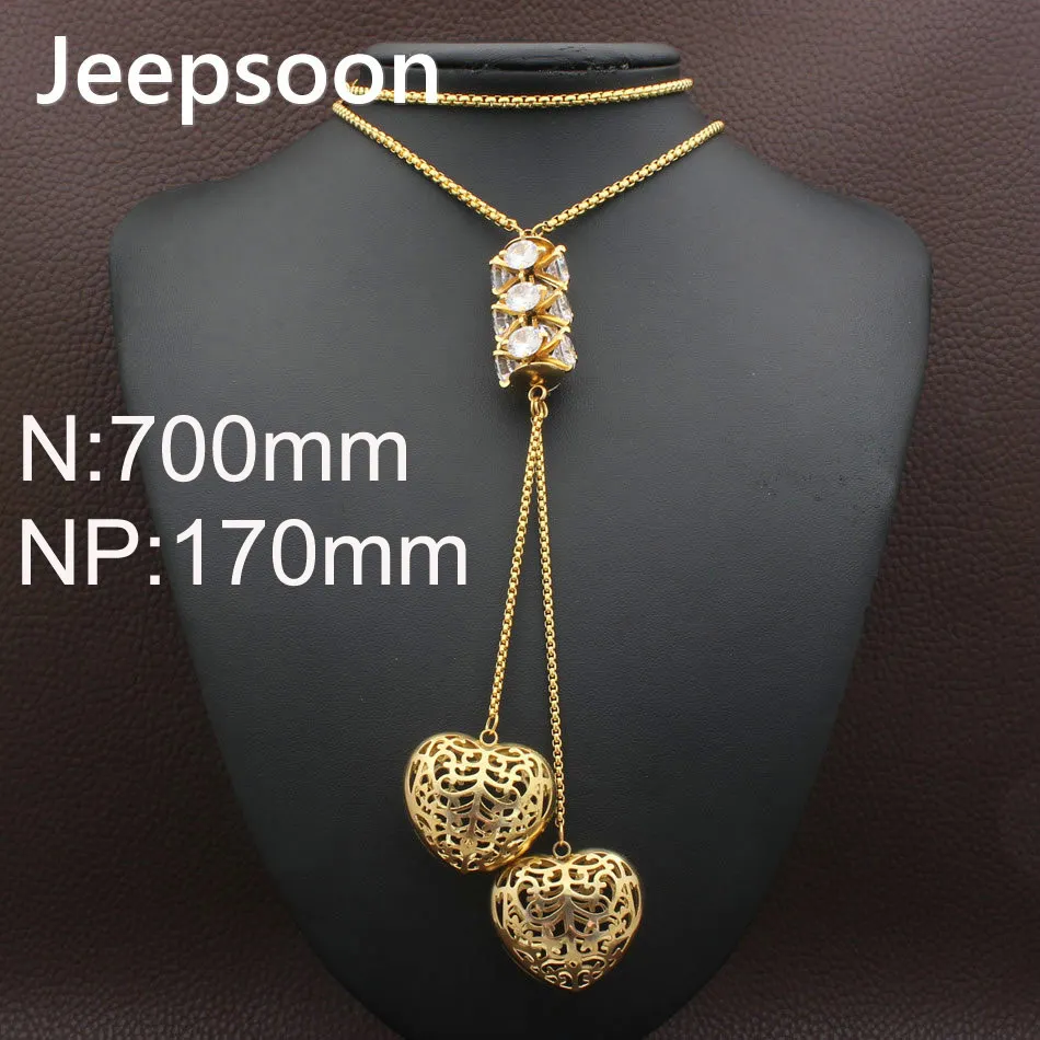 Jeepsoon модные ювелирные изделия из нержавеющей стали для женщин 700 мм Длинный