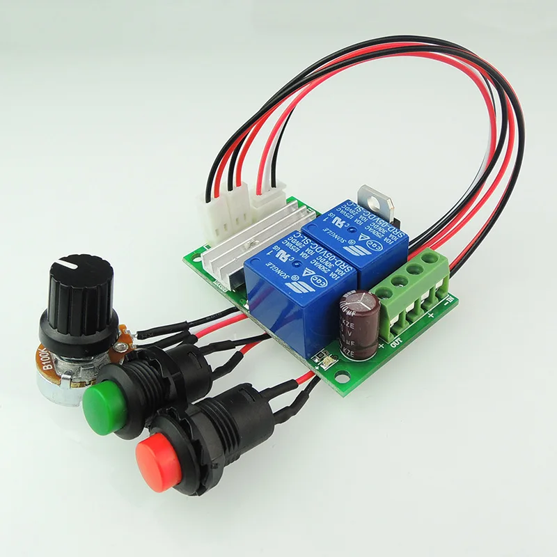 PWM контроллер скорости двигателя постоянного тока 6V12V24V Электрический кнопочный