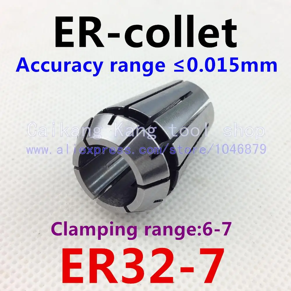 ER32-7 . ER collet. Collet. Material: 65 Mn spring steel. Accuracy: 0.015mm. Clamping range: 6-7mm. Specifications: ER32-7
ER32-7 . ER collet. Collet. Material: 65 Mn spring steel. Accuracy: 0.015mm. Clamping range: 6-7mm. Specifications: ER32-7