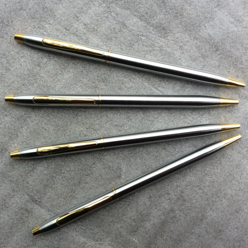 Тонкая металлическая шариковая ручка из нержавеющей стали с поворотным стержнем, шариковая ручка с синими/черными чернилами для офиса, шко...
Тонкая металлическая шариковая ручка из нержавеющей стали с поворотным стержнем, шариковая ручка с синими/черными чернилами для офиса, шко...