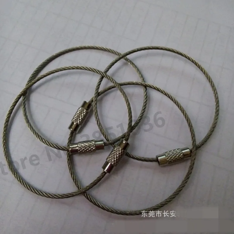 100pcs Screw Locking Stainless Steel Wire Keychain Cable Rope Key Holder keychains Cable Outdoor Hiking Keychains
100pcs Screw Locking Stainless Steel Wire Keychain Cable Rope Key Holder keychains Cable Outdoor Hiking Keychains