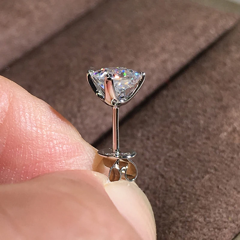 0.5CT 5mm Solid 18K White Gold 4 Prong Moissanite Earrings Lab Grown Diamond For Women Engagement Wedding Earrings
0.5CT 5mm Solid 18K White Gold 4 Prong Moissanite Earrings Lab Grown Diamond For Women Engagement Wedding Earrings