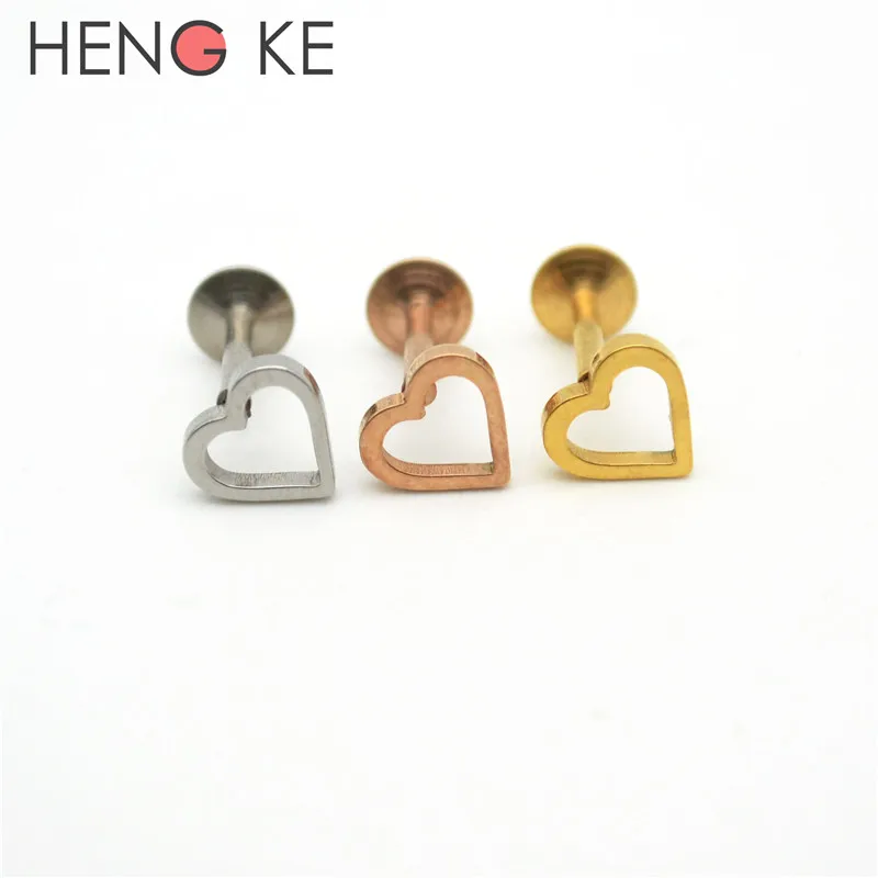 HENGKE Heart Lip Stud Labret Tragus Cartilage Earring Upper Lip Bar Stud Crystal Helix Internally 316L Stainless Steel
HENGKE Heart Lip Stud Labret Tragus Cartilage Earring Upper Lip Bar Stud Crystal Helix Internally 316L Stainless Steel