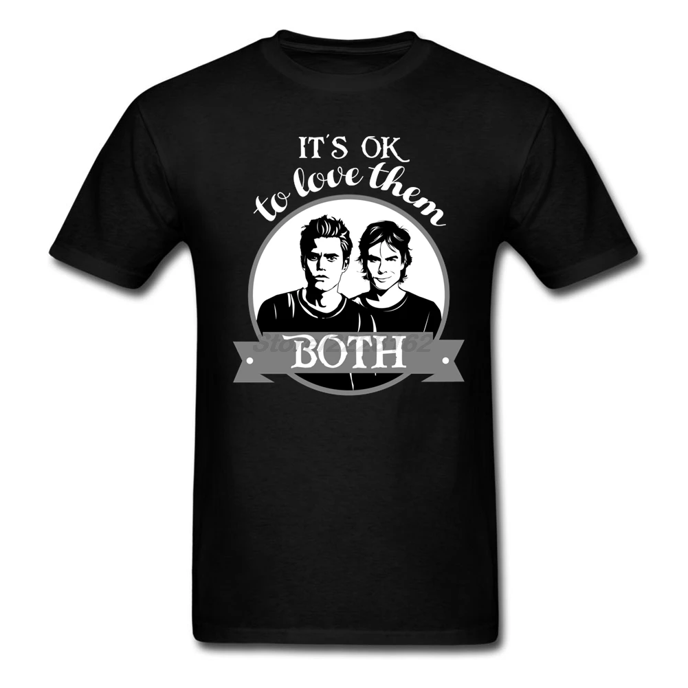 TVD. It's OK to Love Them обе футболки XS 3XL с круглым вырезом для взрослых мужчин на День