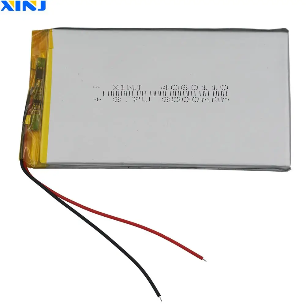 3.7V 3500 mAh 12.95Wh 4060110 Rechargeable Polymer Lipo Li Battery For GPS Power Bank E-Book Device DVD PAD MID IPTV Tablet PC
3.7V 3500 mAh 12.95Wh 4060110 Rechargeable Polymer Lipo Li Battery For GPS Power Bank E-Book Device DVD PAD MID IPTV Tablet PC