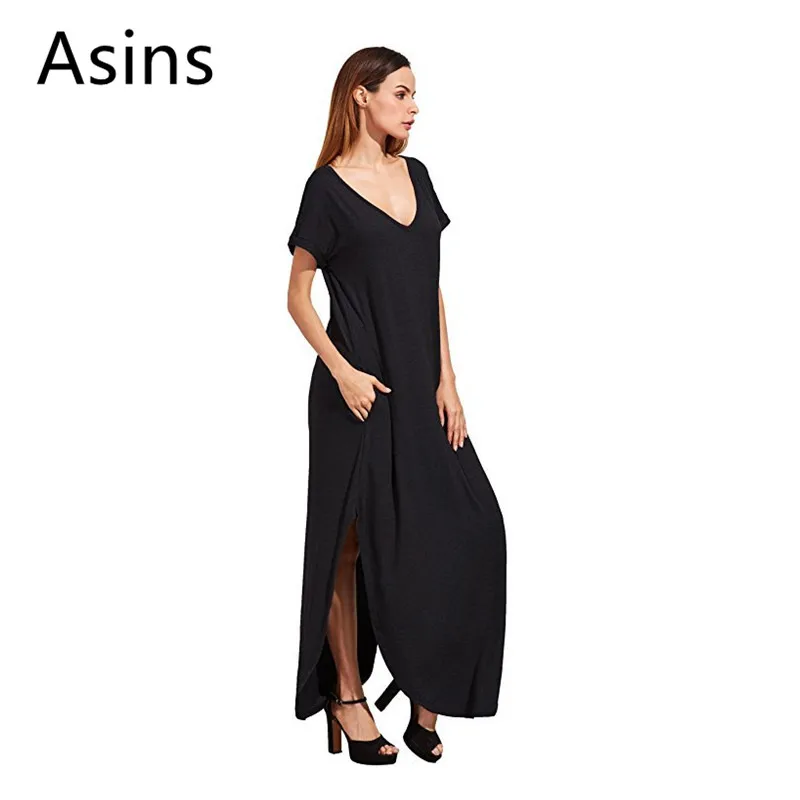 Asins dress women 2019 summer new hot casual fashion v neck high waist solid color short sleeve pockets simple sexy long dresses
Asins dress women 2019 summer new hot casual fashion v neck high waist solid color short sleeve pockets simple sexy long dresses