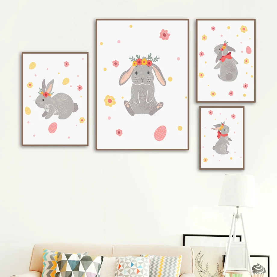 Cartoon Rabbit Animals Nursery Flower Wall Art Canvas Printing Nordic Posters and Prints Wall Pictures Baby Kids Room Home Decor
Cartoon Rabbit Animals Nursery Flower Wall Art Canvas Printing Nordic Posters and Prints Wall Pictures Baby Kids Room Home Decor