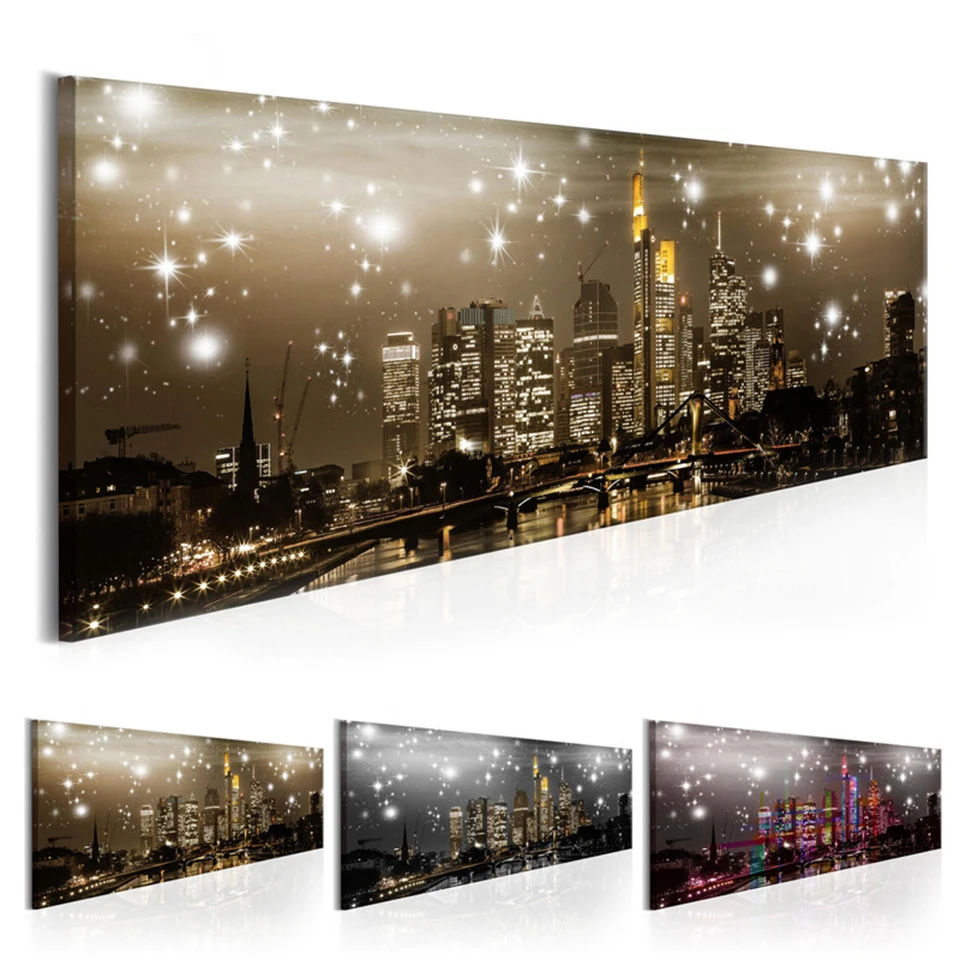 Modern Style Wall Painting Art Prints Modular 1 Pieces City Building Night View Pictures Posters Wedding Decor Home Canvas
Modern Style Wall Painting Art Prints Modular 1 Pieces City Building Night View Pictures Posters Wedding Decor Home Canvas