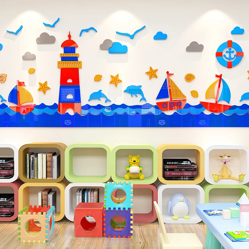 Cartoon ocean lighthouse acrylic removable DIY Children's room 3D Living room hotel KTV bar cinema decoration Wall Sticker
Cartoon ocean lighthouse acrylic removable DIY Children's room 3D Living room hotel KTV bar cinema decoration Wall Sticker