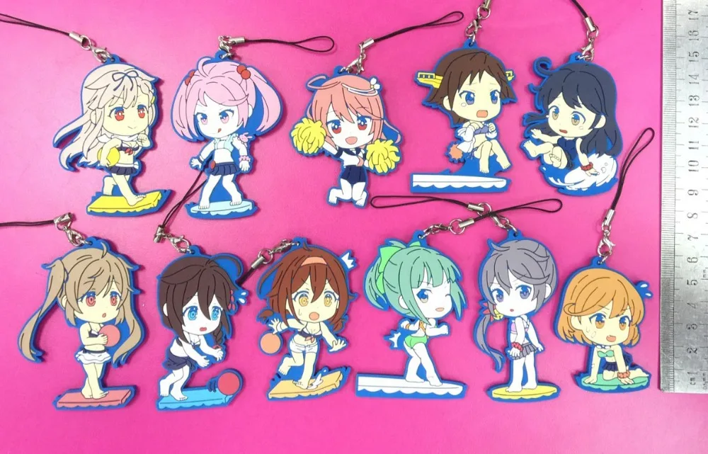 11pcs/lot Kantai Collection Original Japanese anime figure rubber Silicone sweet smell mobile phone charms/key chain/strap
11pcs/lot Kantai Collection Original Japanese anime figure rubber Silicone sweet smell mobile phone charms/key chain/strap