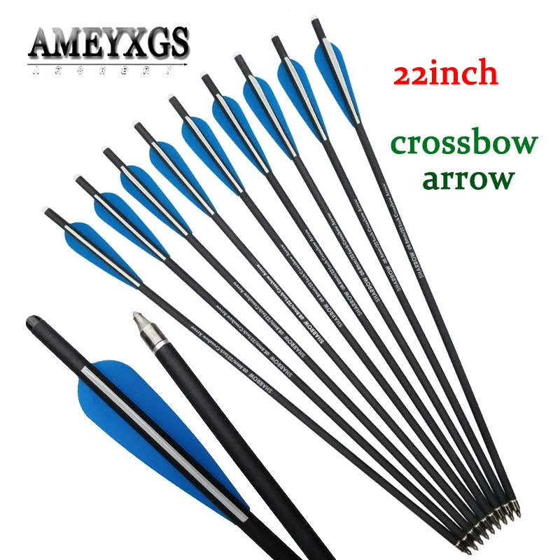 12pcs 22inch Crossbow Arrow Composite Carbon Arrow Bolt Release Arrows Nock Tail For Crossbow Hunting Archery Accessories
12pcs 22inch Crossbow Arrow Composite Carbon Arrow Bolt Release Arrows Nock Tail For Crossbow Hunting Archery Accessories