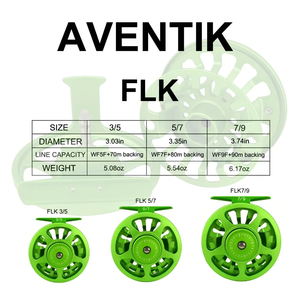 Катушка для ловли нахлыстом Aventik рыболовная катушка с большой ручкой из алюминия