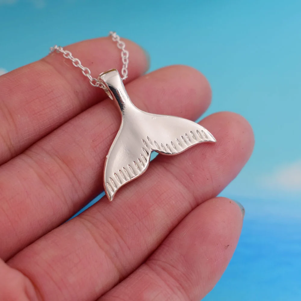 : SanLan 1 шт. пара Хвост кита ожерелье пляжную океан Ювелирные изделия послужат