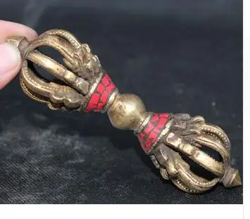 Pure Copper Gilt Brass Old Tibet Religion Tibet Buddhism Turquoise Bronze Gilt Dagger Phurba Dagger Holder statue
Pure Copper Gilt Brass Old Tibet Religion Tibet Buddhism Turquoise Bronze Gilt Dagger Phurba Dagger Holder statue