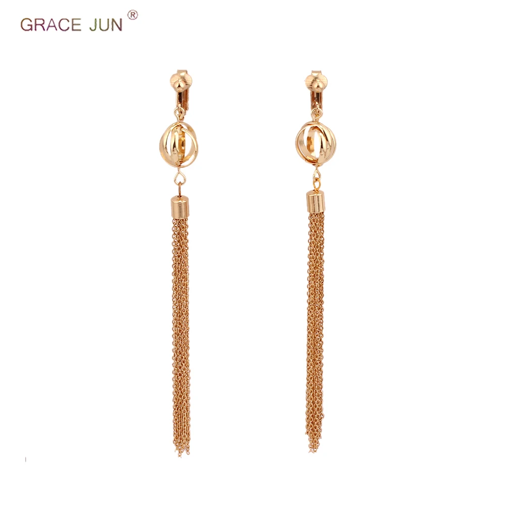 Серьги-кисточки и пирсинг, из меди, бренд GRACE JUN, для женщин вечерние, Роскошные ювелирные украшения, клипса геометрической формы
Серьги-кисточки и пирсинг, из меди, бренд GRACE JUN, для женщин вечерние, Роскошные ювелирные украшения, клипса геометрической формы