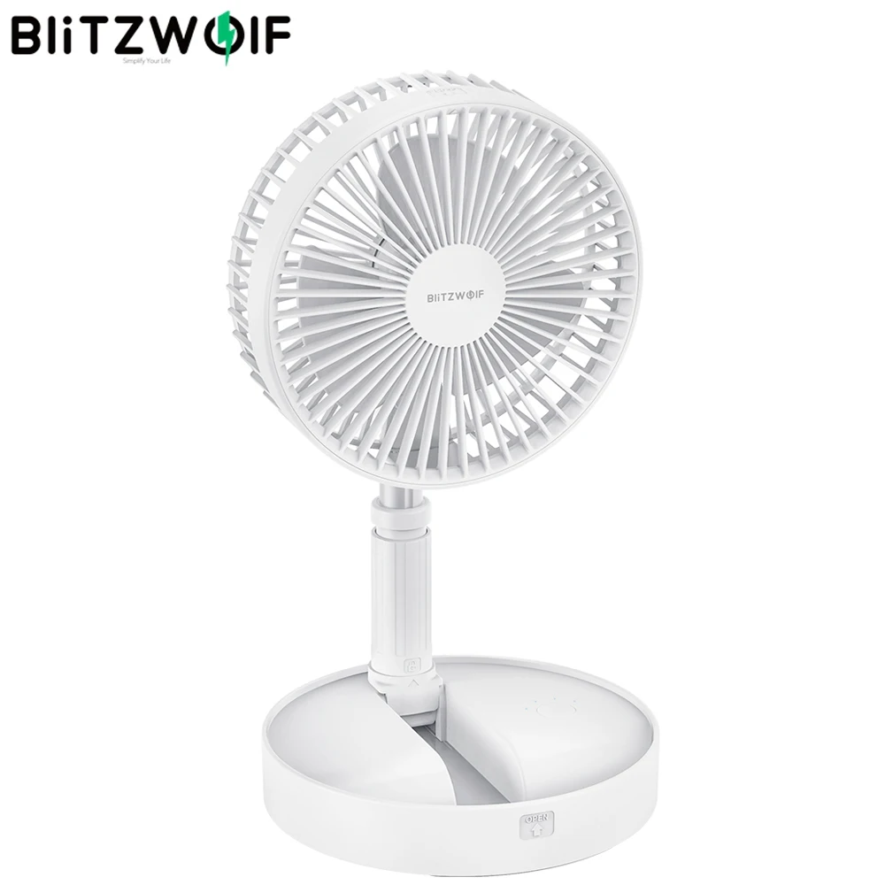 BlitzWolf BW-FUN1 3 в 1 складной растягивающийся вентилятор ультра компактный с ножкой