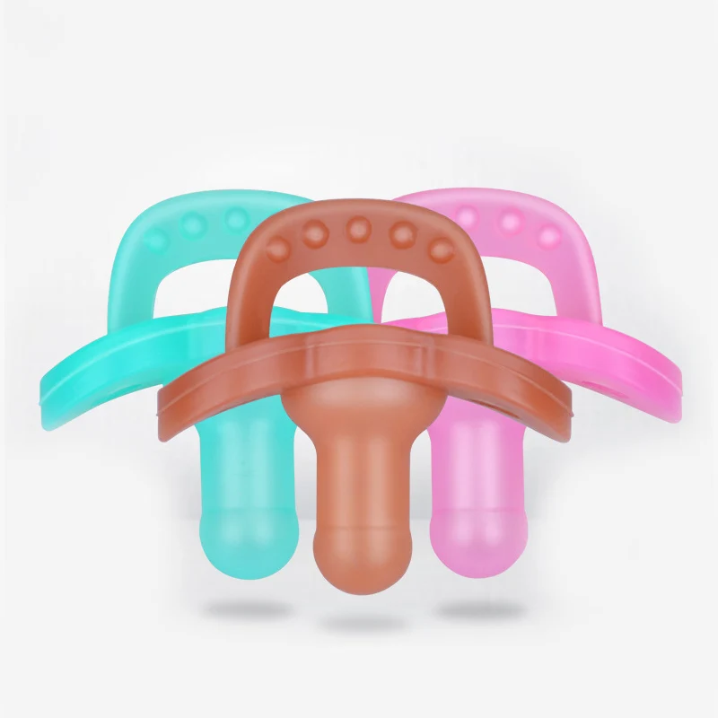 Newborn Baby Pacifier Soft Silicon Pacifier Dummy Nipple Grade Safety Silicone Massage Pacifier Toddler Teether Nipple Promotion