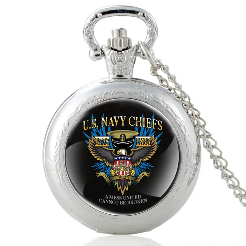 New Fashion US Navy Chiefs Black Quartz Pocket Watch Vintage Men Women Military Pendant Necklace Watches Christmas Gifts
New Fashion US Navy Chiefs Black Quartz Pocket Watch Vintage Men Women Military Pendant Necklace Watches Christmas Gifts