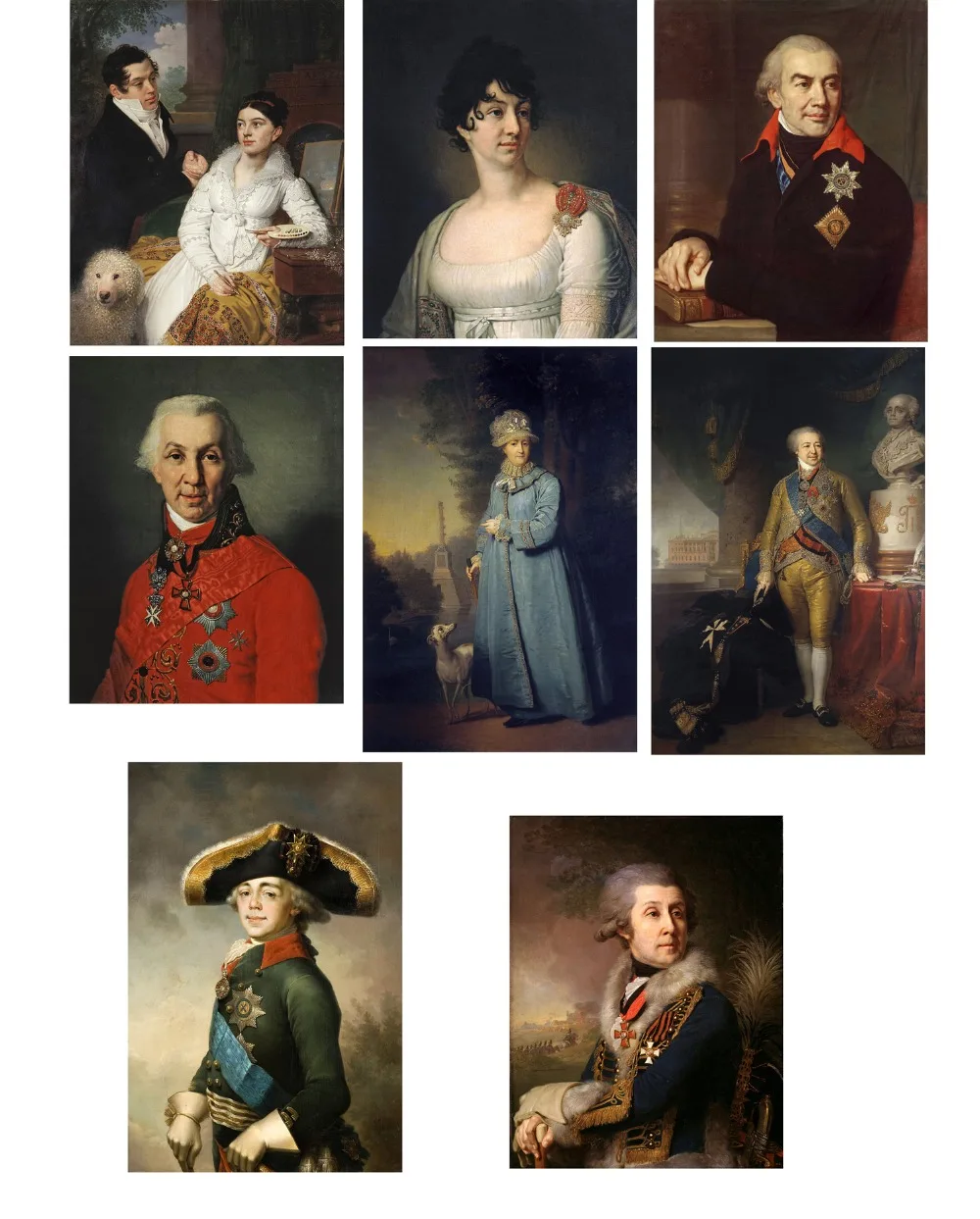 8pcs -HOME TOP decorative art Russian painter Vladimir Borovikovsky print Catherine II F. A. Borovsk Paul I Alexander Kurakin
8pcs -HOME TOP decorative art Russian painter Vladimir Borovikovsky print Catherine II F. A. Borovsk Paul I Alexander Kurakin