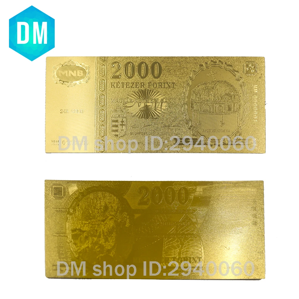 HOT SALE 10pcs/lot New Fashion Fake Money Bills Gold Banknote Hungary 2000 Forint as Business Gift Free Shipping
HOT SALE 10pcs/lot New Fashion Fake Money Bills Gold Banknote Hungary 2000 Forint as Business Gift Free Shipping