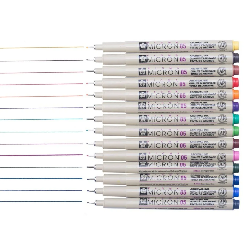 12Pcs Precision Ink Pens, Pigma Micron Fine Line Fine Pen , liner, Multiliner, Artist Illustration,Sketching, Technical Drawing
12Pcs Precision Ink Pens, Pigma Micron Fine Line Fine Pen , liner, Multiliner, Artist Illustration,Sketching, Technical Drawing