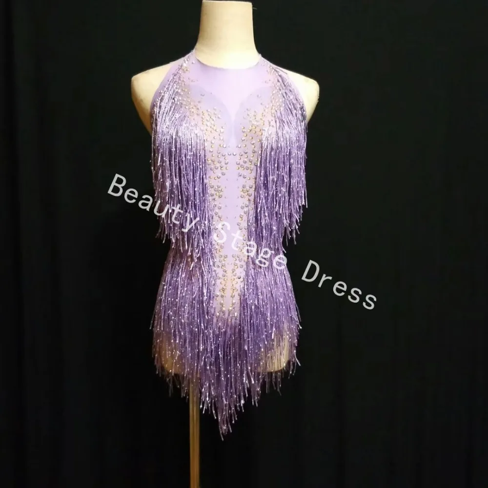 Purple Red Fringes Rhinestones Bodysuit Dance Show One-piece Sexy Costume Women's Performance Leotard Female Singer clothing 3 o
Purple Red Fringes Rhinestones Bodysuit Dance Show One-piece Sexy Costume Women's Performance Leotard Female Singer clothing 3 o