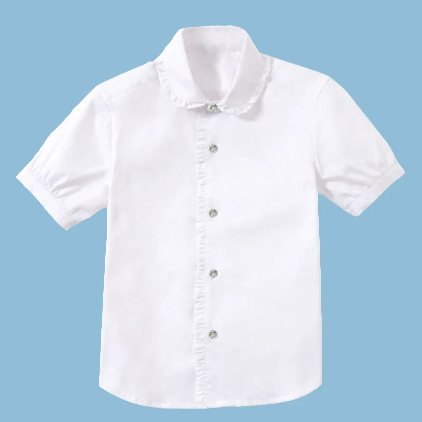 Girls Blouse Summer Solid Short Sleeve White Shirts Teenager Preppy Style School Uniform for Kids Clothes Girls Tops Vestidos
Girls Blouse Summer Solid Short Sleeve White Shirts Teenager Preppy Style School Uniform for Kids Clothes Girls Tops Vestidos