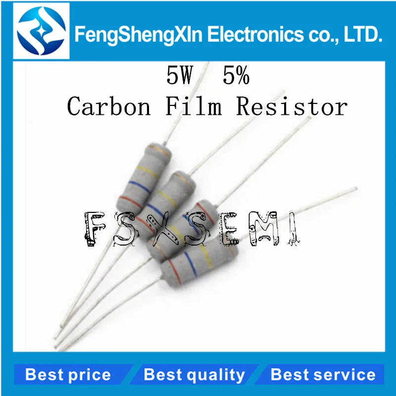 50pcs/lot 5W 5% Carbon Film Resistor 1R ~ 1M 2.2R 10R 22R 47R 51R 100R 150R 470R 1K 4.7K 10K 47K 1 2.2 10 22 47 51 100 150 470
50pcs/lot 5W 5% Carbon Film Resistor 1R ~ 1M 2.2R 10R 22R 47R 51R 100R 150R 470R 1K 4.7K 10K 47K 1 2.2 10 22 47 51 100 150 470