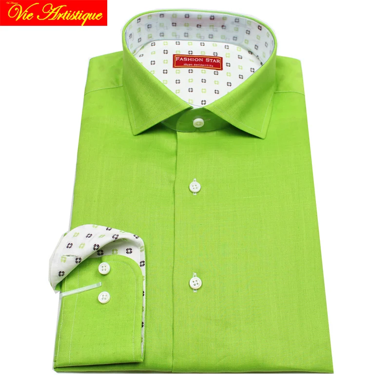 male long sleeve business formal dress light green linen shirts men's big plus size casual shirt tailor made slim fit xl 2018 VA
male long sleeve business formal dress light green linen shirts men's big plus size casual shirt tailor made slim fit xl 2018 VA