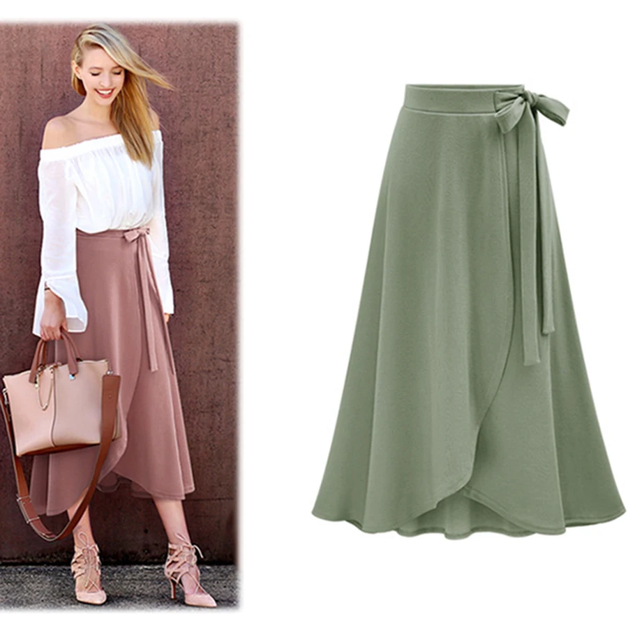 Plus Size 6XL Wrap Maxi Skirt Women Tie Up Waist Ruffles Long Skirts Nice Vogue Casual Chic Pink Black Skirt Saia Longa Falda
Plus Size 6XL Wrap Maxi Skirt Women Tie Up Waist Ruffles Long Skirts Nice Vogue Casual Chic Pink Black Skirt Saia Longa Falda