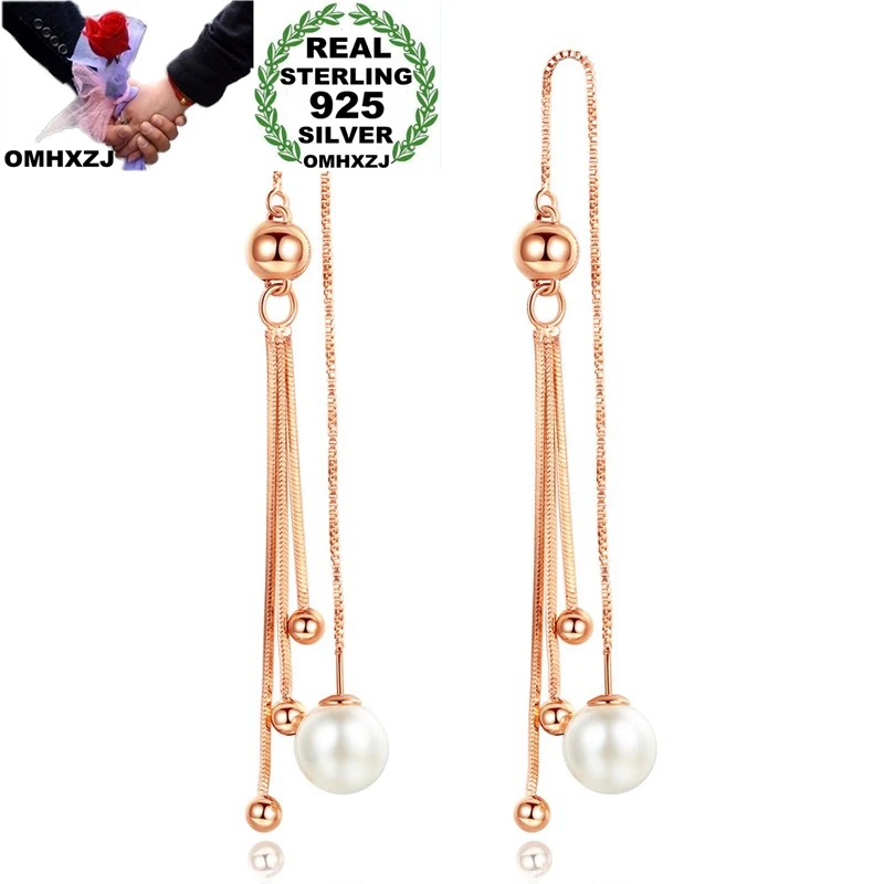 OMHXZJ Wholesale European Fashion Woman Girl Party Birthday Wedding Gift Bead Pearl S925 Sterling Silver Earring Ear Lines YS520
OMHXZJ Wholesale European Fashion Woman Girl Party Birthday Wedding Gift Bead Pearl S925 Sterling Silver Earring Ear Lines YS520