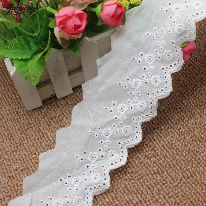 YACKALASI 14 Yds/лот 100% хлопковая Кружевная аппликация из кружевной тесьмы с цветочным рисунком, хлопок, вуаль, кружево 6 см
YACKALASI 14 Yds/лот 100% хлопковая Кружевная аппликация из кружевной тесьмы с цветочным рисунком, хлопок, вуаль, кружево 6 см