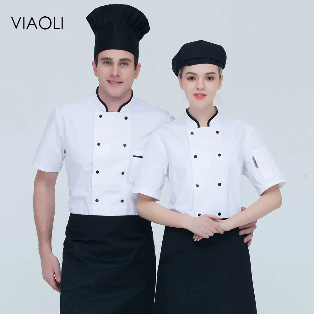 Double breasted Food Service chef uniforms restaurant catering chef clothes high quality Breathable short sleeves Chef Jackets
Double breasted Food Service chef uniforms restaurant catering chef clothes high quality Breathable short sleeves Chef Jackets